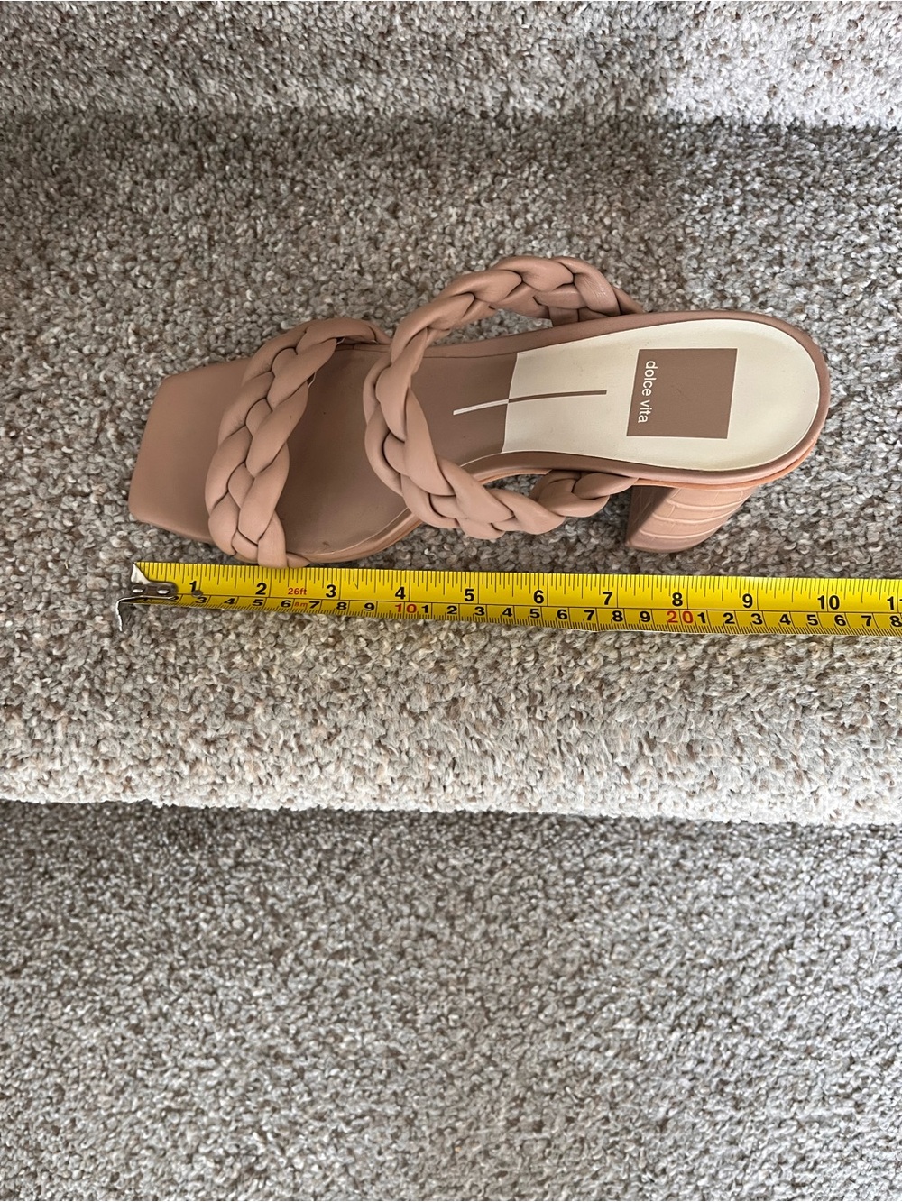 DOLCE VITA Braided Straps Sandals
Color Cafe Stella
Size 7.5
3 inch heel - Picture 6 of 13